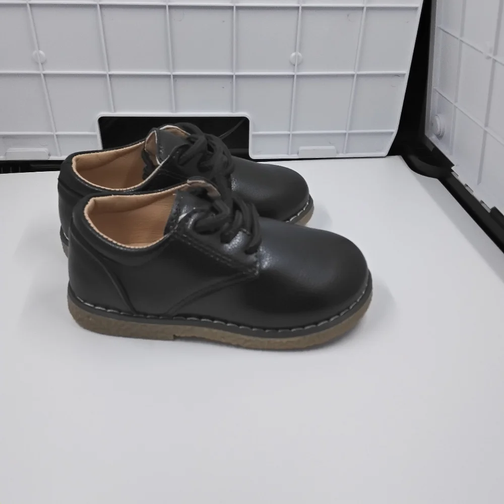 New Classic Black Kids Dress Shoes